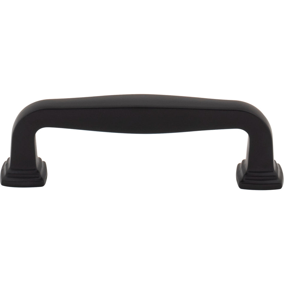 Jeffrey Alexander 782-96MB: 96mm cc Fontana Bar Cabinet Pull - Matte Black