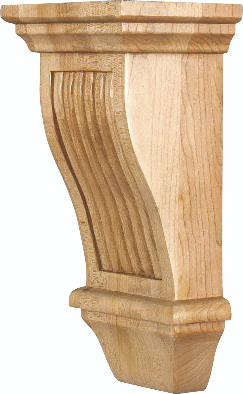 Hardware Resources COR20-1RW: 5" x 4" x 10" Renaissance Reed Corbel - Rubberwood