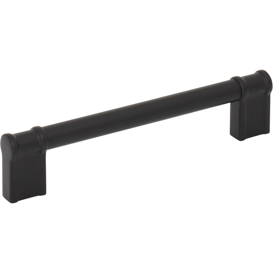 Top Knobs TK3383BLK: 5-1/16" Newburn D-Handle Cabinet Pull - Flat Black