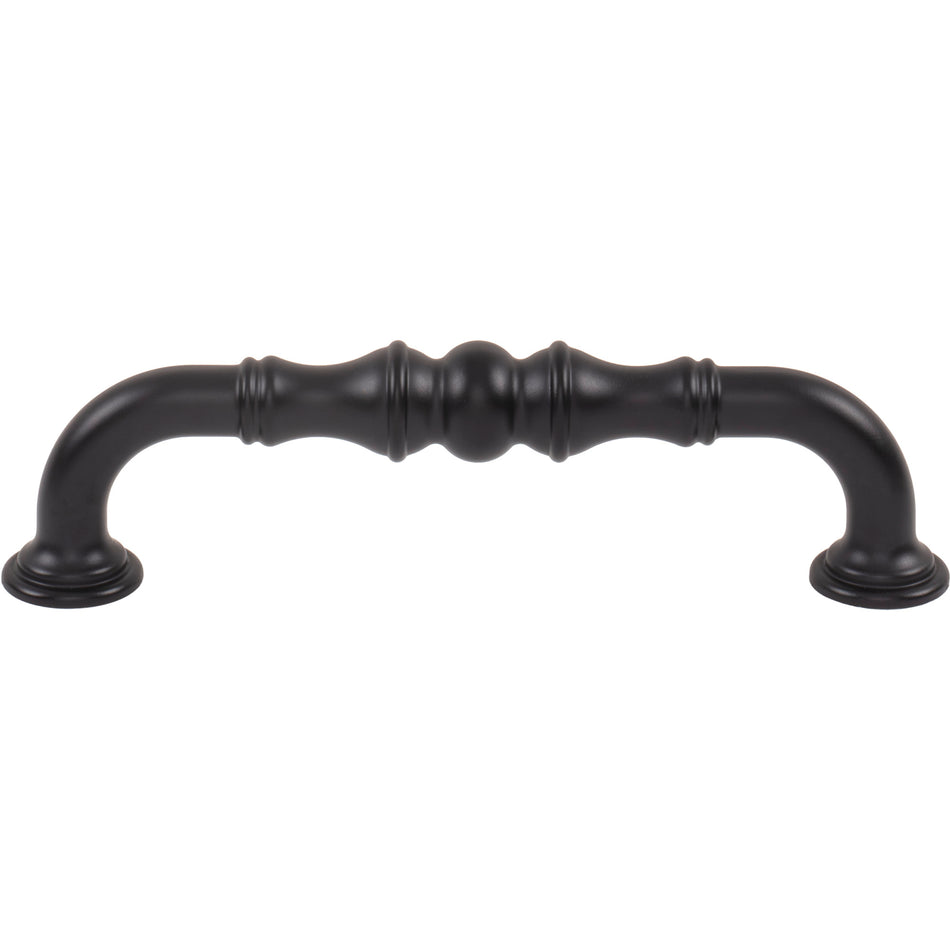 Top Knobs TK3432BLK: 5-1/16" cc Bayridge Cabinet Pull - Flat Black
