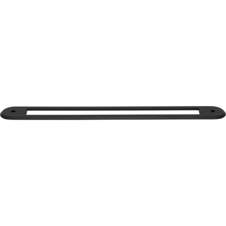 Top Knobs TK3358BLK: 12" cc Brockwell Oval Backplate - Flat Black