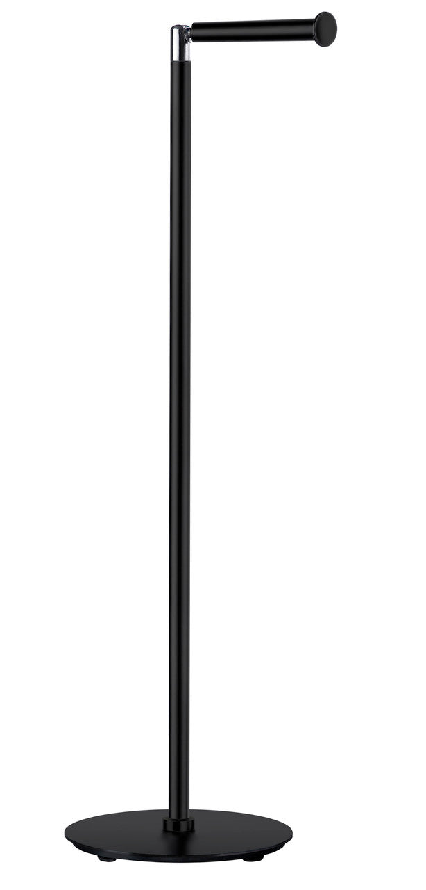 Smedbo FB635: Outline Lite Freestanding Toilet Paper Holder w/Spare Holder - Matte Black