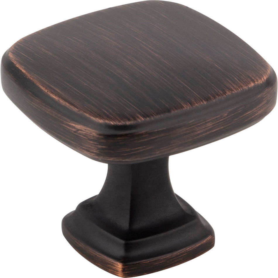 Jeffrey Alexander 782DBAC: 1-3/8" Fontana Square Cabinet Knob - Brushed Oil Rubbed Bronze