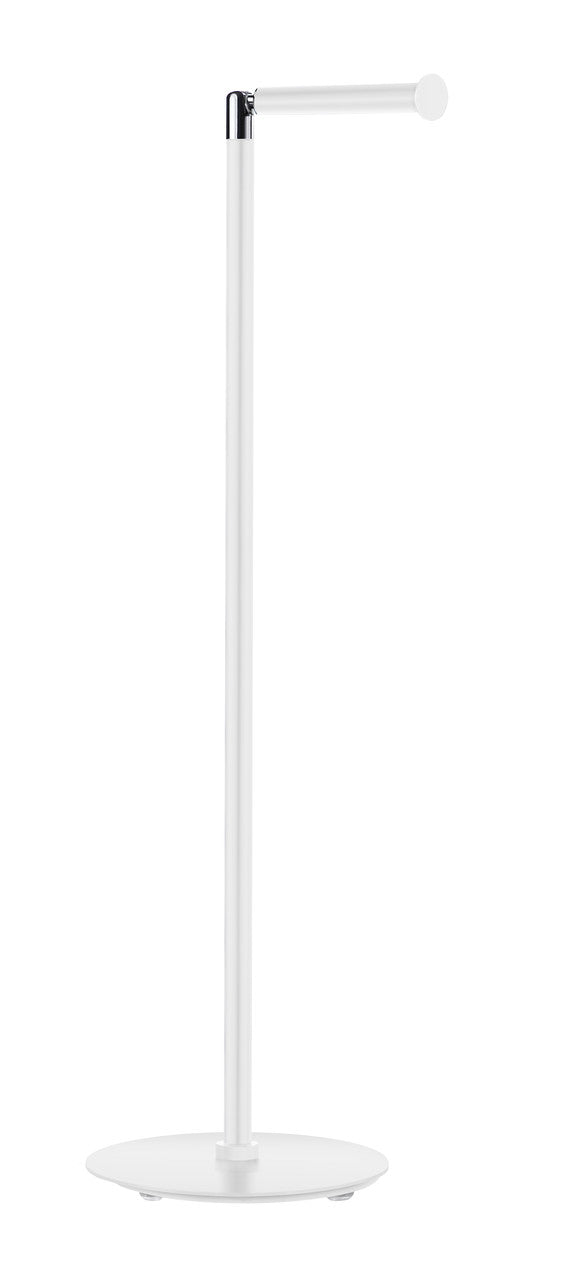 Smedbo FX635: Outline Lite Freestanding Toilet Paper Holder w/Spare Holder - Matte White