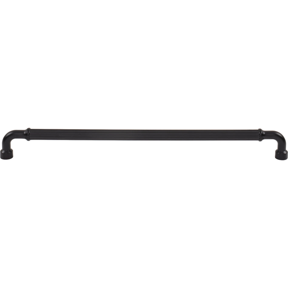 Top Knobs TK3407BLK: 12" cc Pemberton Cabinet Pull - Flat Black