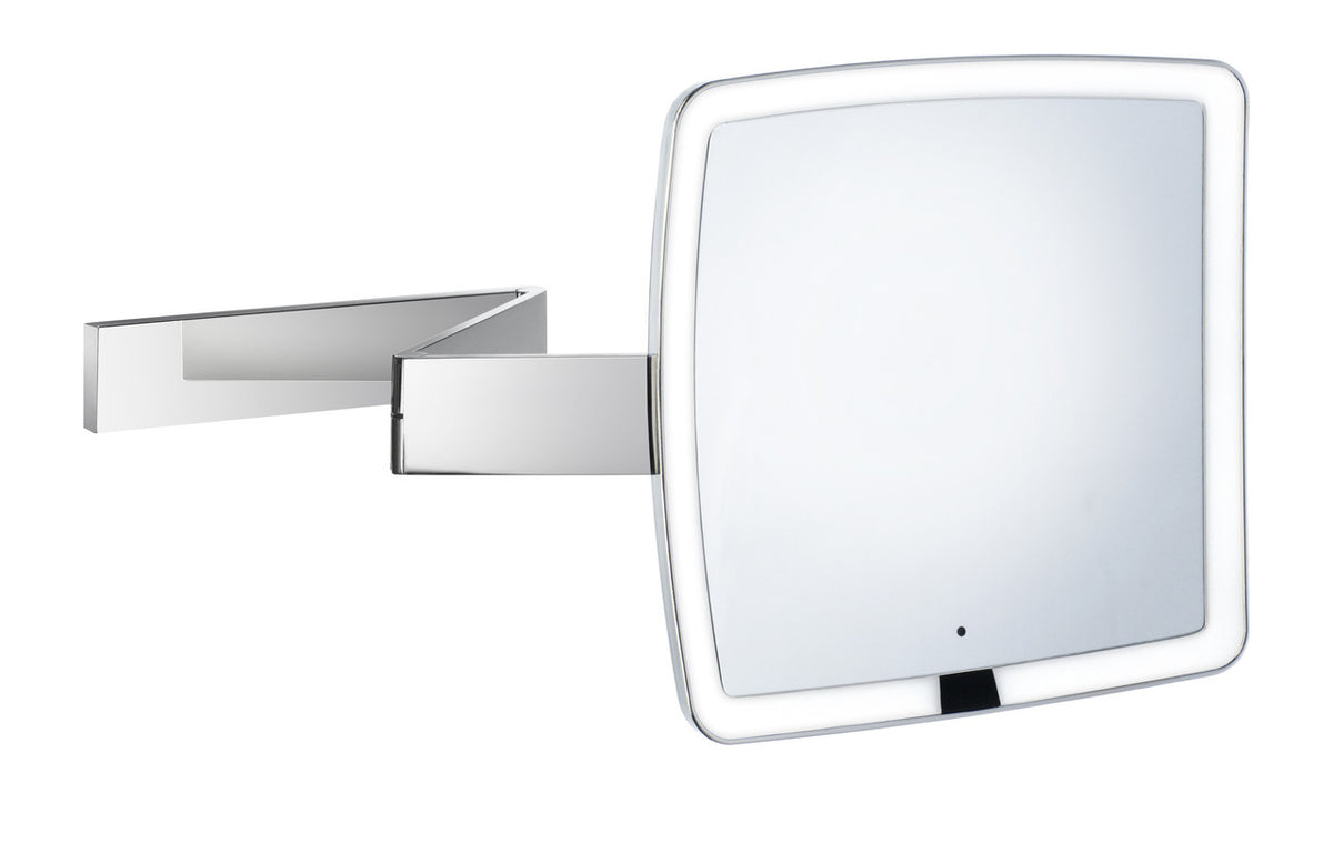 Smedbo FK492EP: Outline Wall-Mount Shaving/Make-Up Mirror w/LED Light - Polished Chrome