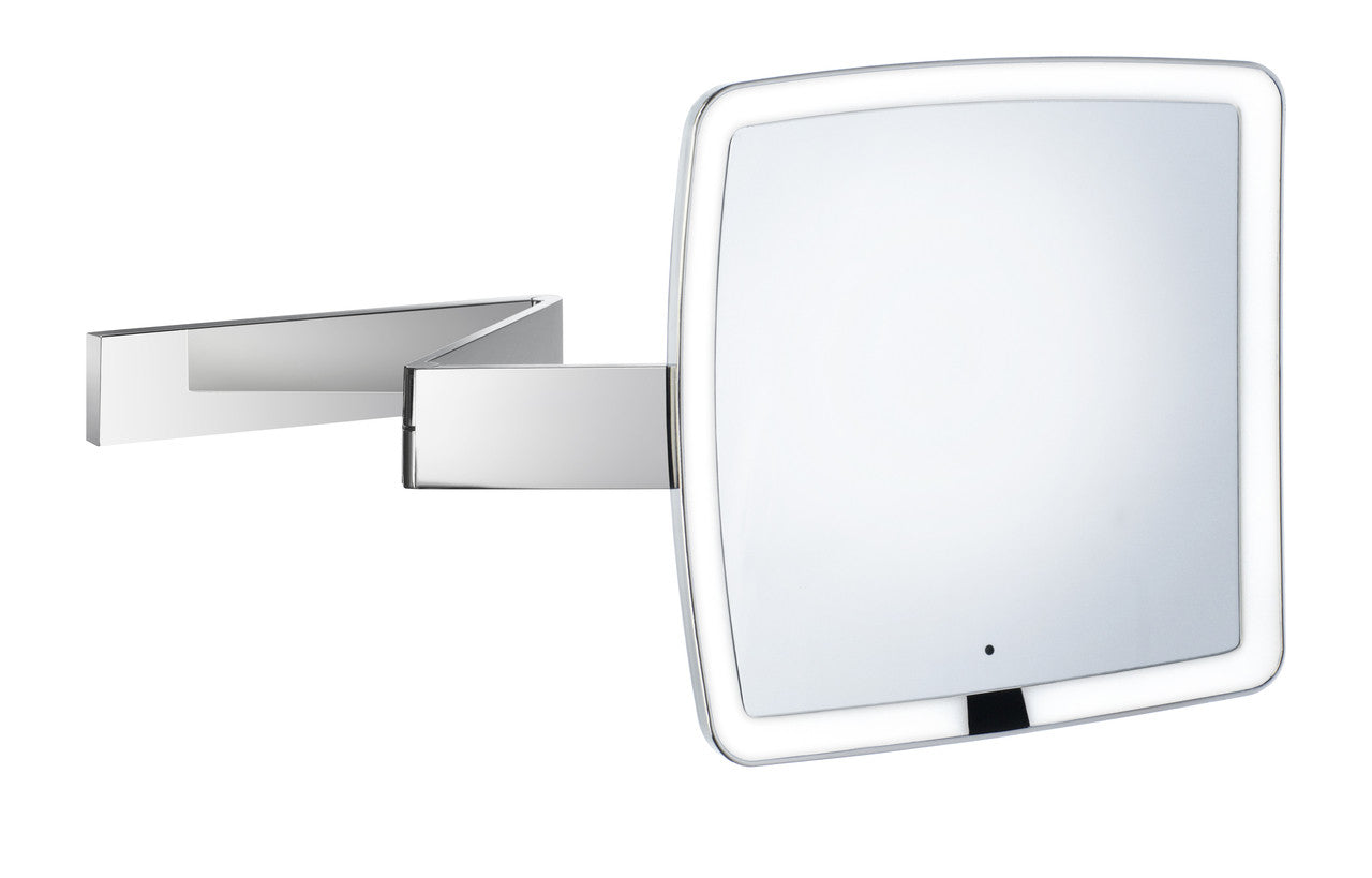 Smedbo FK492EP: Outline Wall-Mount Shaving/Make-Up Mirror w/LED Light - Polished Chrome