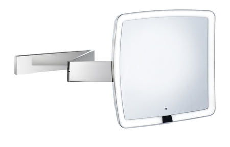 Smedbo FK492EP: Outline Wall-Mount Shaving/Make-Up Mirror w/LED Light - Polished Chrome