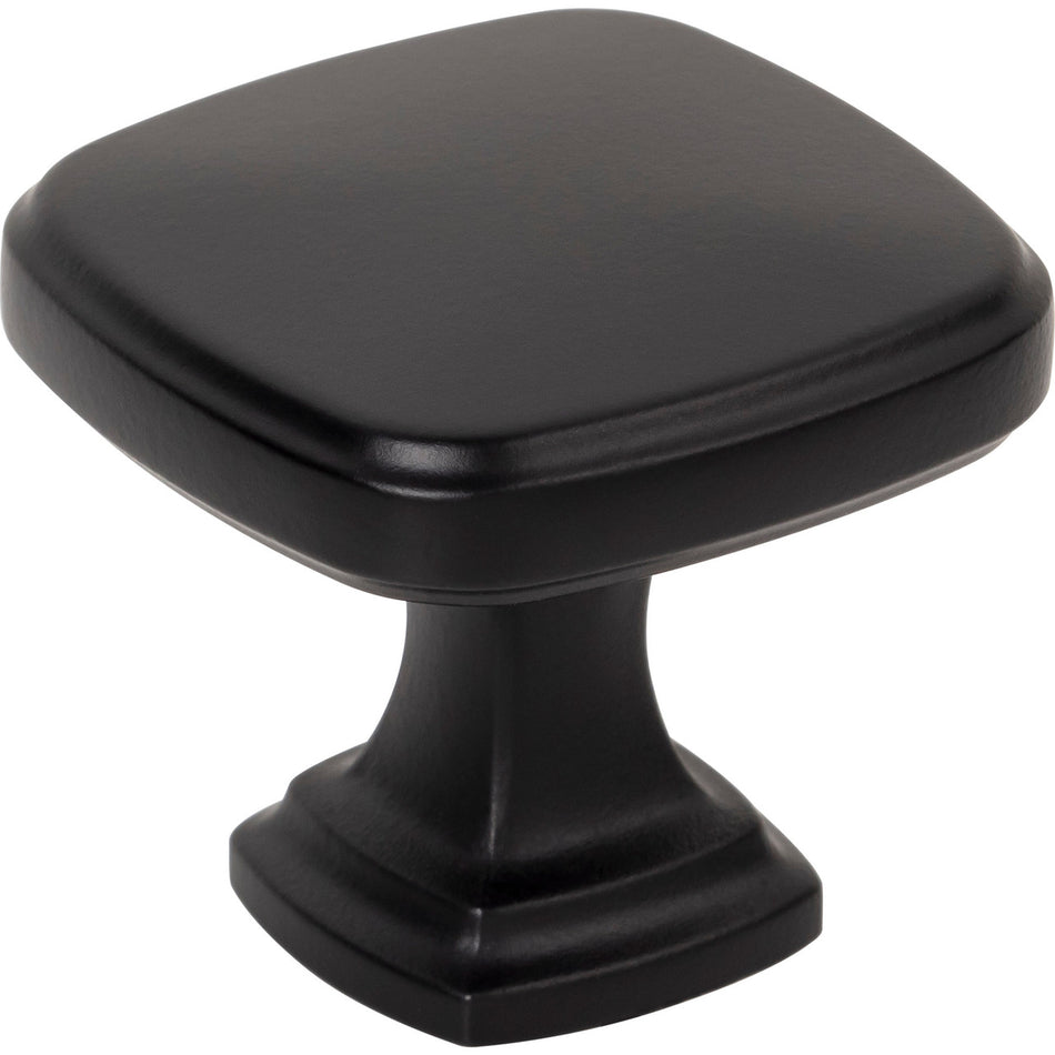 Jeffrey Alexander 782MB: 1-3/8" Fontana Square Cabinet Knob - Matte Black