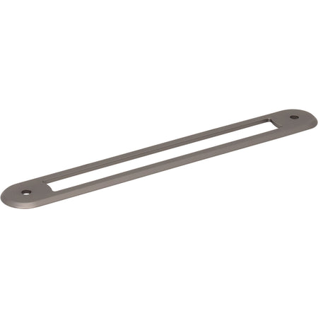 Top Knobs TK3354AG: 6-5/16" Brockwell Oval Backplate - Ash Gray