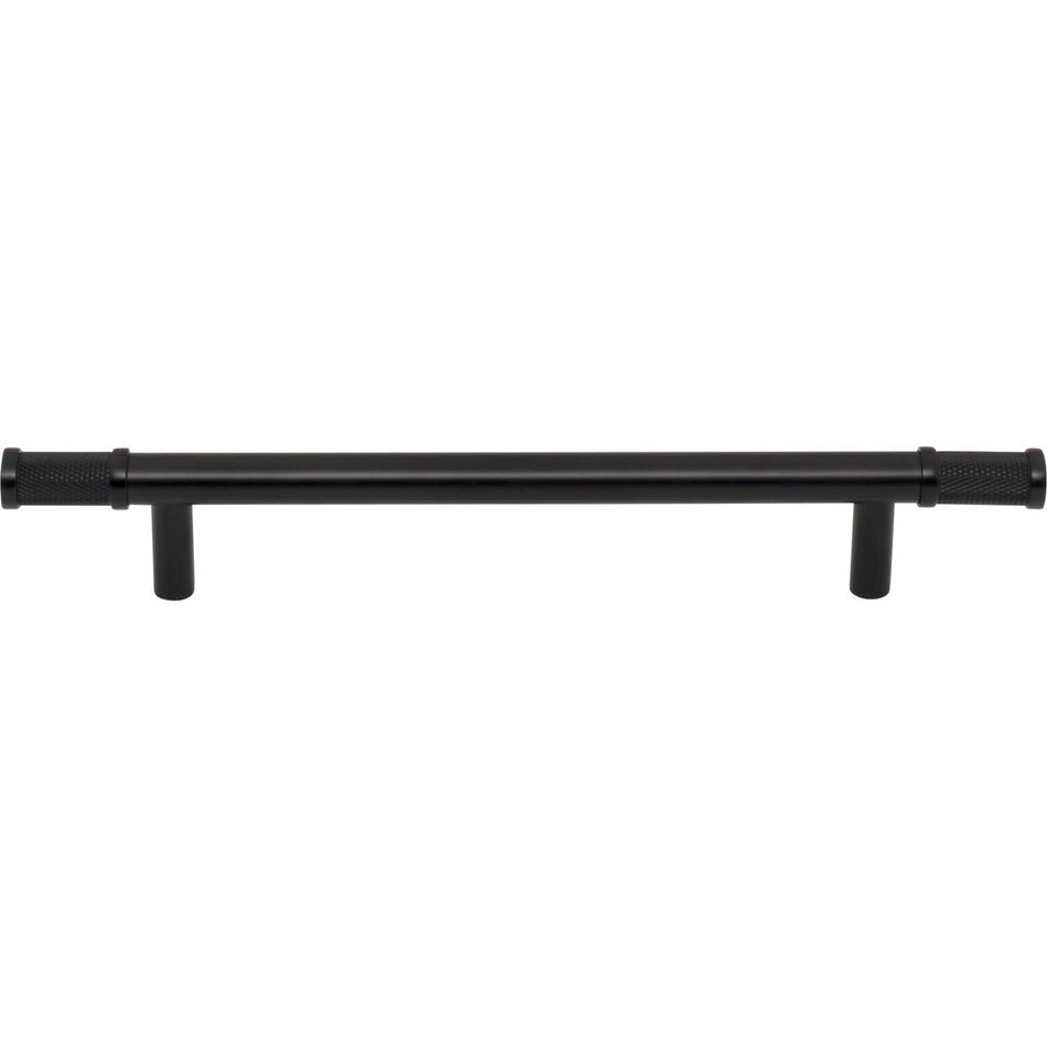 Top Knobs TK3234BLK: 6-5/16" cc Burnham Bar Cabinet Pull - Flat Black
