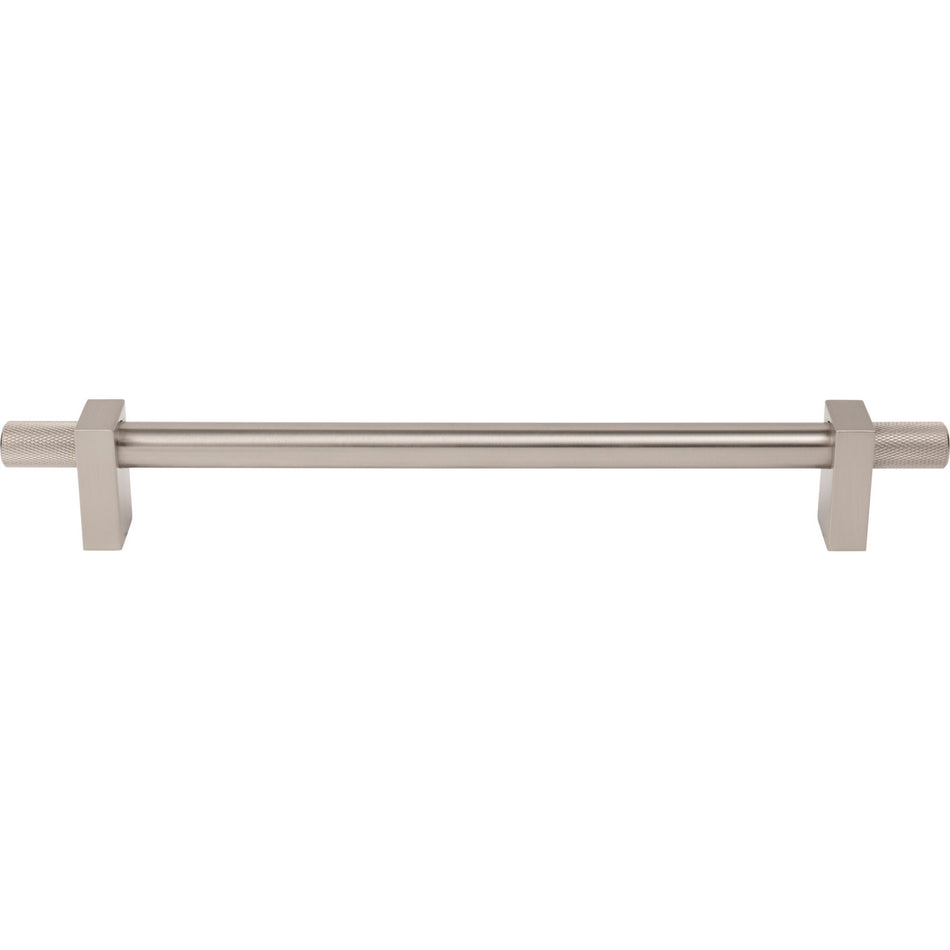 Jeffrey Alexander 698-18SN: 18" cc Larkin Knurled Ends Appliance Pull - Satin Nickel