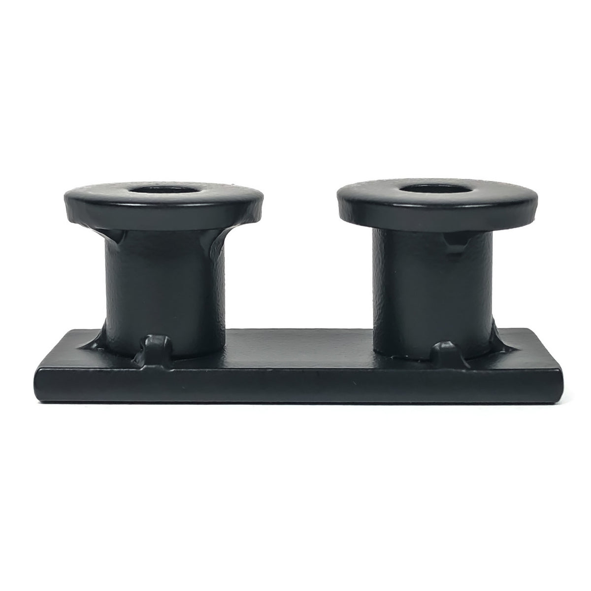 Acorn BHGBI: Flat Track Splicer For Barn Door Hardware - Smooth Black Iron