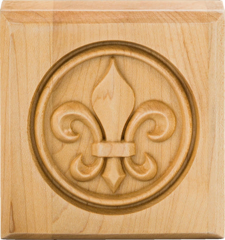 Hardware Resources FDLROS2CH: Fleur-de-Lis Rosette - Cherry