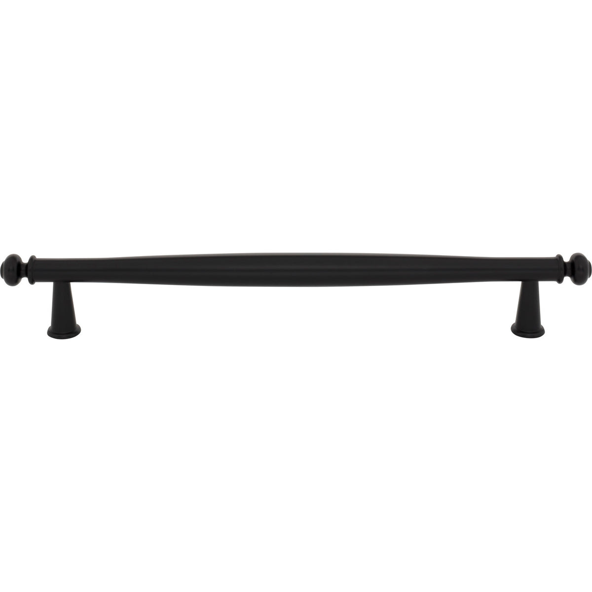 Top Knobs TK3198BLK: 18" cc Coddington Appliance Pull - Flat Black
