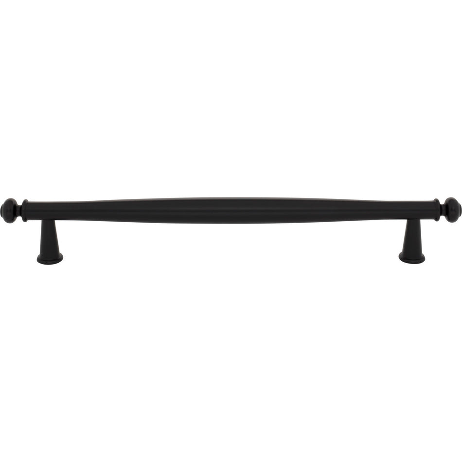 Top Knobs TK3198BLK: 18" cc Coddington Appliance Pull - Flat Black