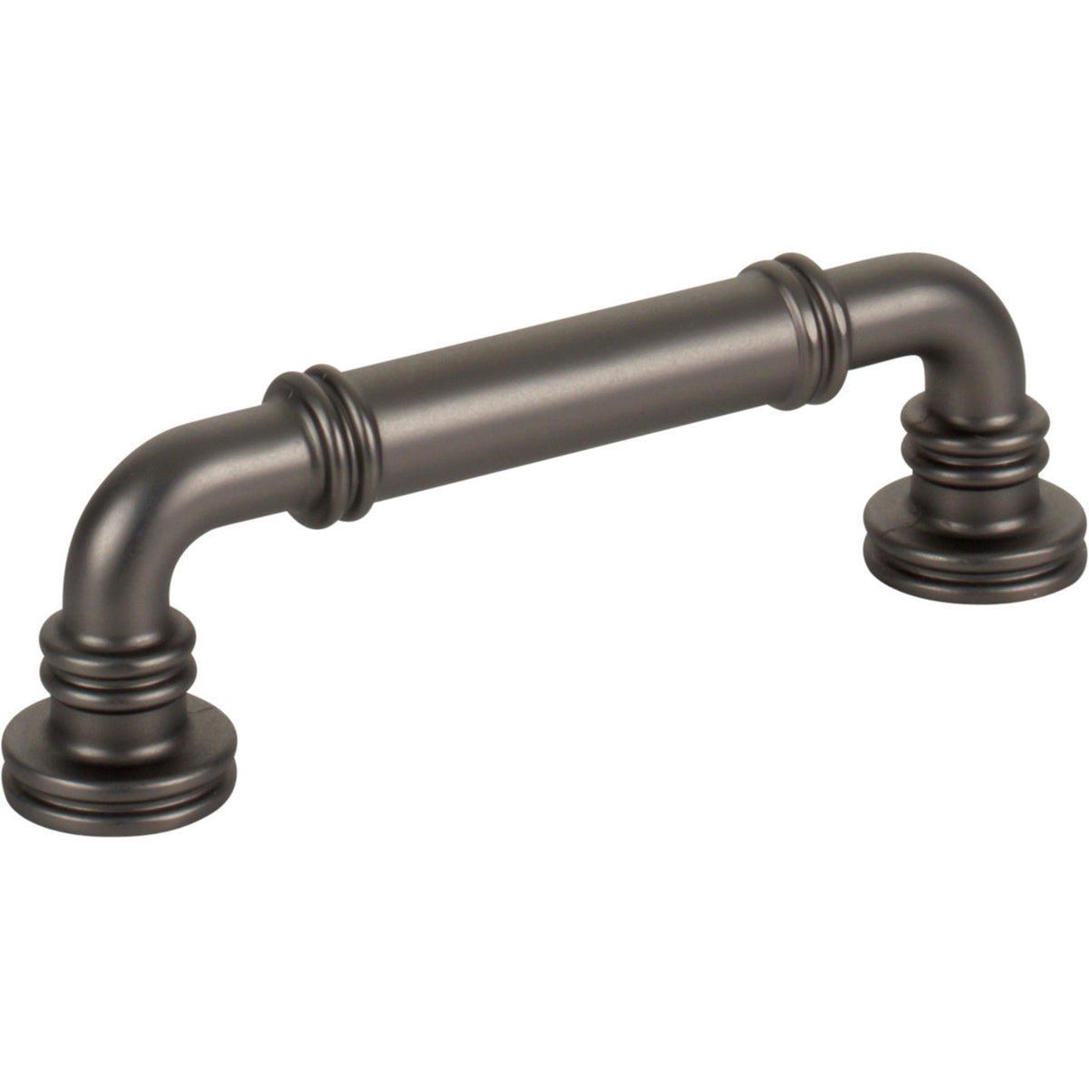 Top Knobs TK3141AG: 3-3/4" cc Cranford D-Handle Cabinet Pull - Ash Gray