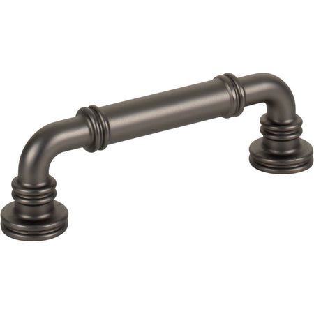 Top Knobs TK3141AG: 3-3/4" cc Cranford D-Handle Cabinet Pull - Ash Gray