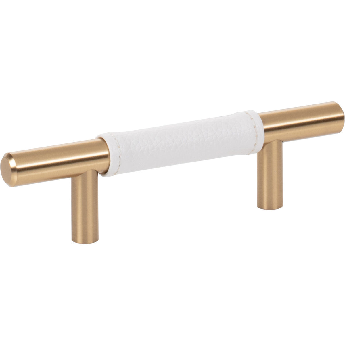 Atlas 280-WT-WB: 3" cc Zanzibar Cabinet Pull - White/Warm Brass