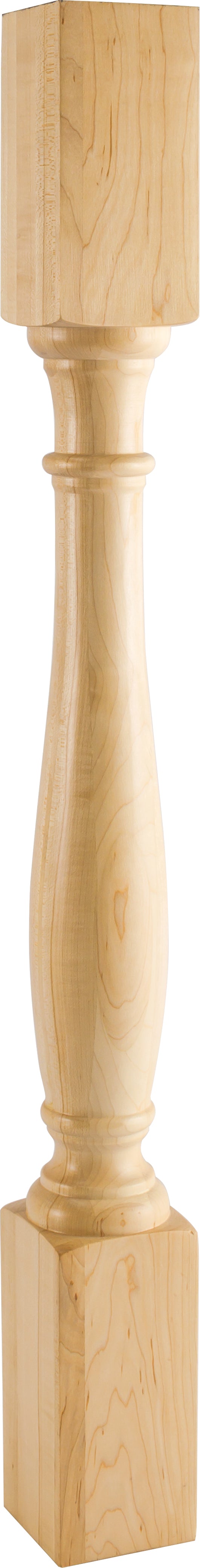 Hardware Resources P1MP: 3-1/2" x 3-1/2" x 35-1/2" Turned Post - Hard Maple