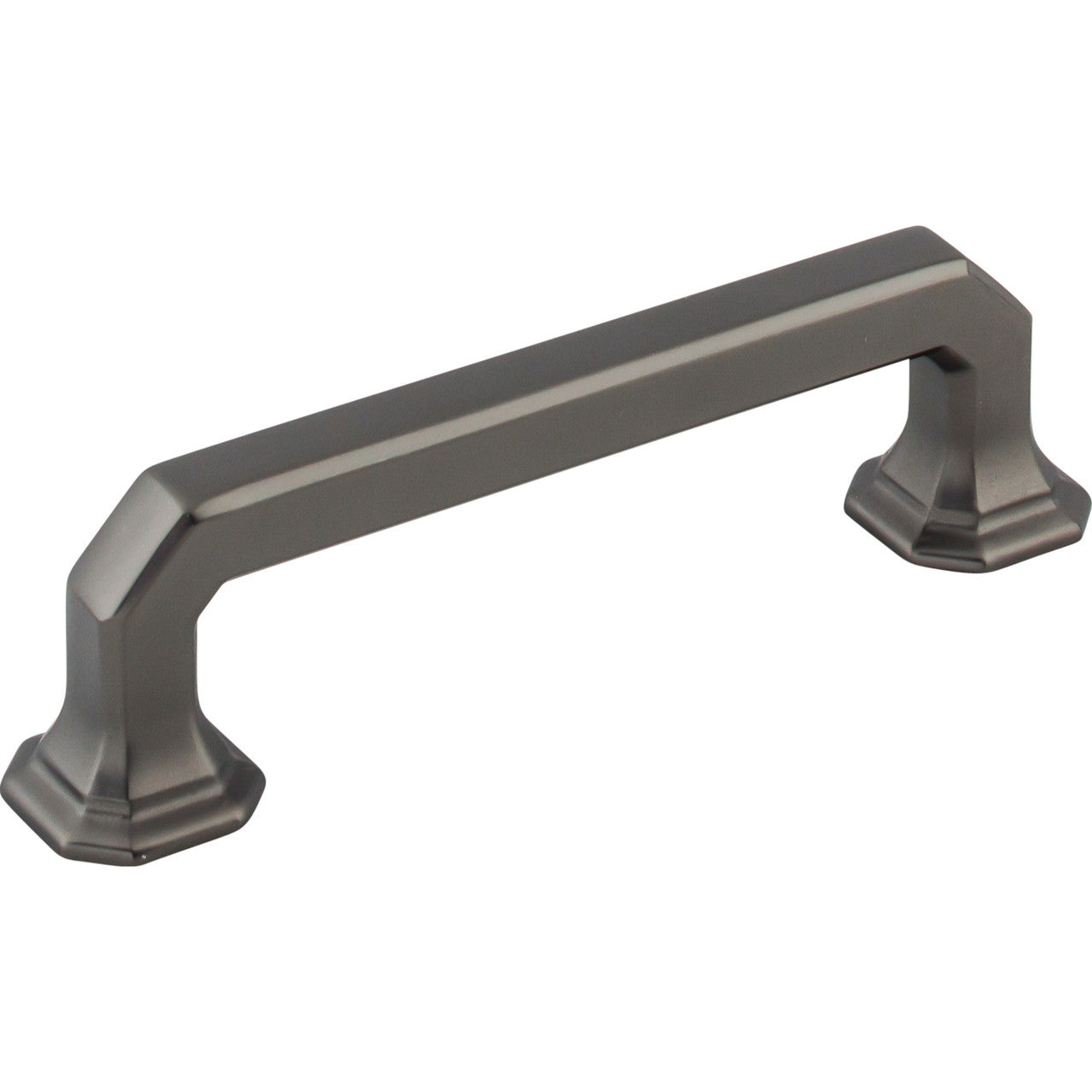Top Knobs TK287AG: 3-3/4" cc Emerald D-Handle Cabinet Pull - Ash Gray