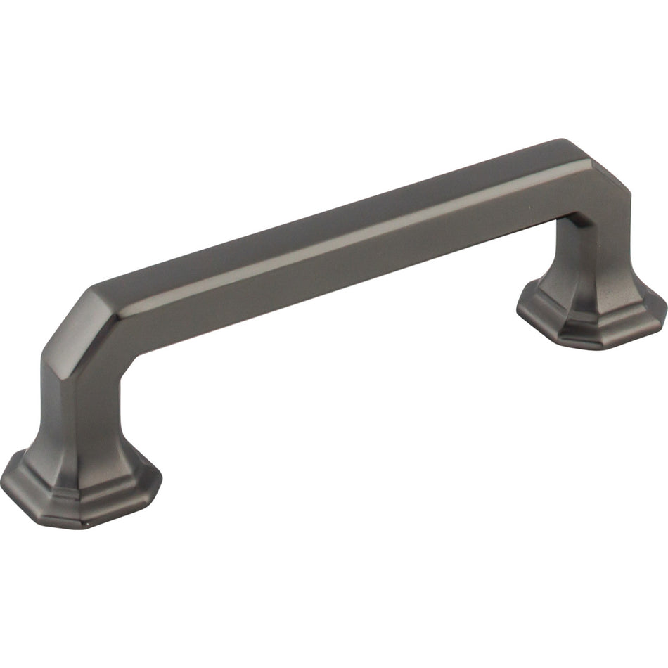 Top Knobs TK287AG: 3-3/4" cc Emerald D-Handle Cabinet Pull - Ash Gray