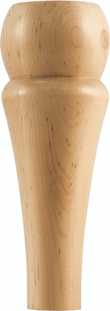 Hardware Resources BF15-1-8-WB: Round Contemporary Bun Foot - White Birch