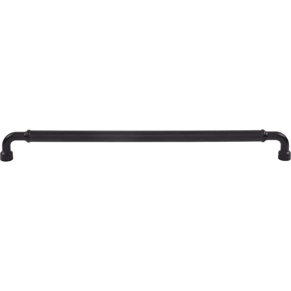 Top Knobs TK3419BLK: 18" cc Lavington Cabinet Pull - Flat Black