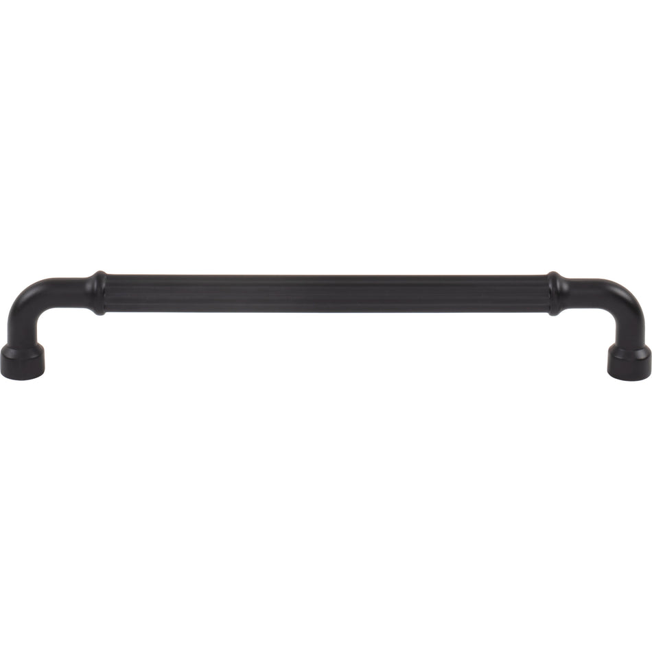 Top Knobs TK3405BLK: 7-9/16" cc Pemberton Cabinet Pull - Flat Black