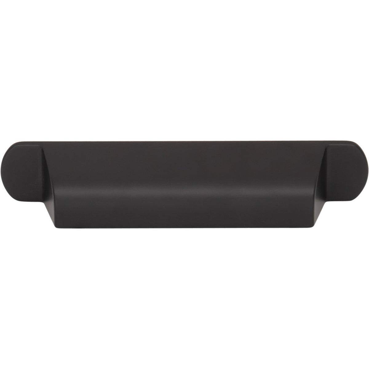 Top Knobs TK3361BLK: 3-3/4" Cressing Cup Cabinet Pull - Flat Black