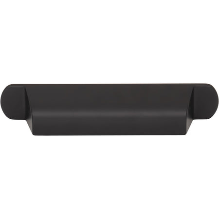 Top Knobs TK3361BLK: 3-3/4" Cressing Cup Cabinet Pull - Flat Black