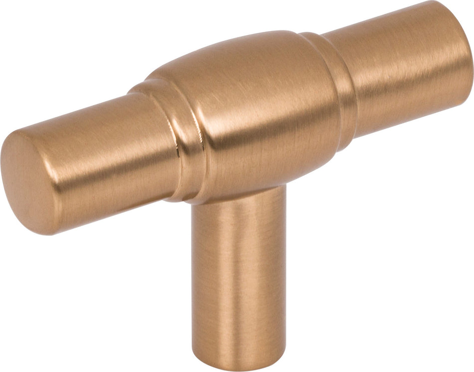 Jeffrey Alexander 885L-SBZ: 2" Hayworth T-Bar Cabinet Knob - Satin Bronze