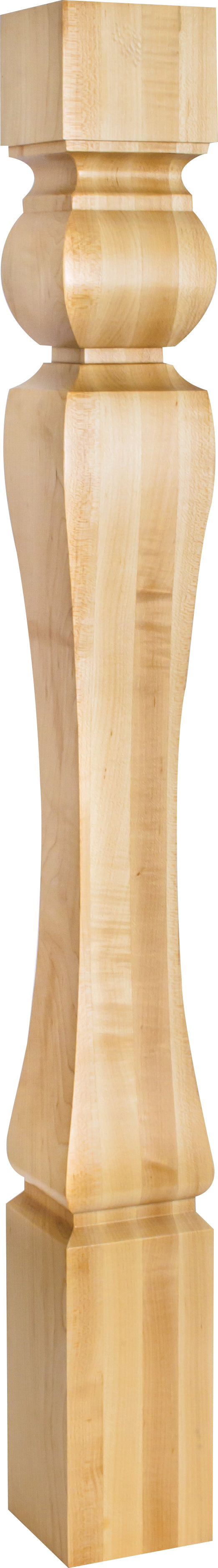 Hardware Resources P37MP: 3-3/4" x 3-3/4" x 35-1/2" Baroque Post - Maple