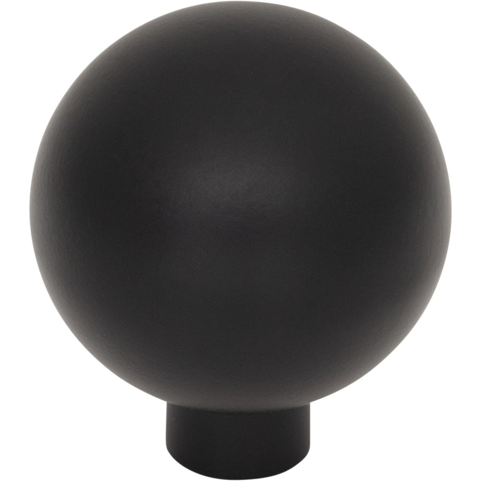 Top Knobs TK3341BLK: 1-1/4" Brockwell Round Cabinet Knob - Flat Black