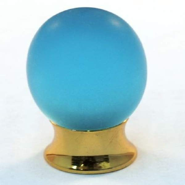 Cal Crystal 101-CM001: 20mm Athens Sphere Cabinet Knob - Matte Turquoise