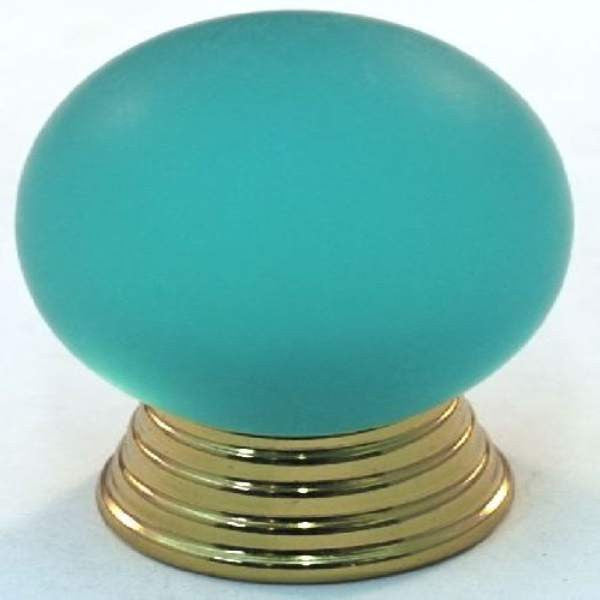 Cal Crystal 106-CM001: 25mm Athens Sphere Cabinet Knob - Matte Turquoise