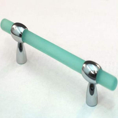 Cal Crystal 134-CM001: Adjustable 3" to 4" cc Athens Bit Cabinet Pull - Matte Turquoise