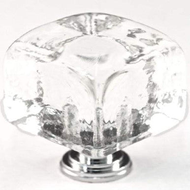 Cal Crystal ARTX-CLC: 1-1/4" ARTX Cube Cabinet Knob - Clear