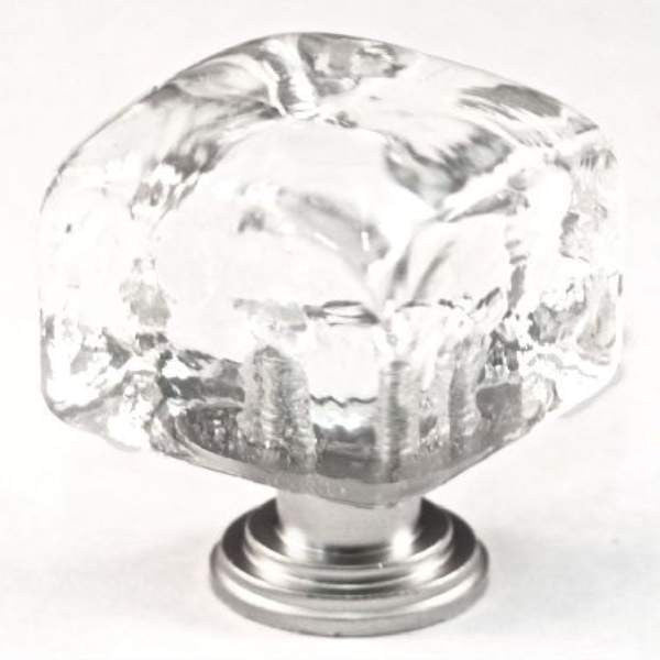 Cal Crystal ARTX-CSC: 1" ARTX Cube Cabinet Knob - Clear