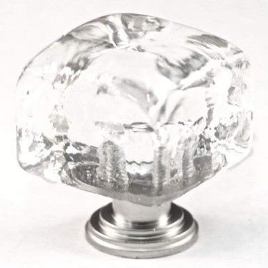 Cal Crystal ARTX-CSC: 1" ARTX Cube Cabinet Knob - Clear