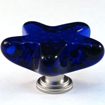 Cal Crystal ARTX-S4B: 1-3/4" ARTX Starfish Cabinet Knob - Blue