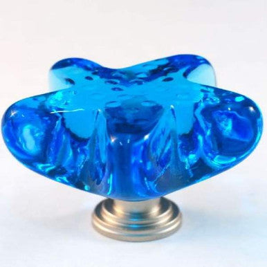 Cal Crystal ARTX-S4M: 1-3/4" ARTX Starfish Cabinet Knob - Marine Blue