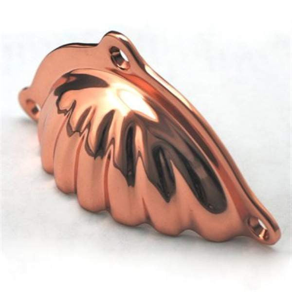 Cal Crystal C1830-US3: 100mm Scalloped Bin Cabinet Pull - Polished Brass