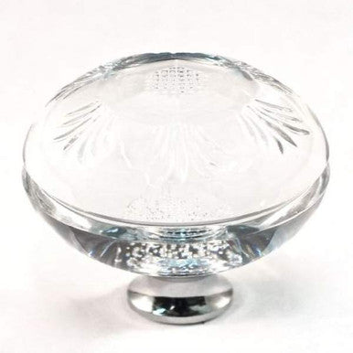 Cal Crystal M1111: 1-3/8" Round Cabinet Knob - Clear Crystal