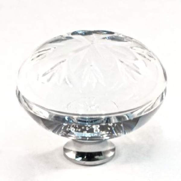 Cal Crystal M1112: 1-3/8 Round Cabinet Knob - Clear Crystal
