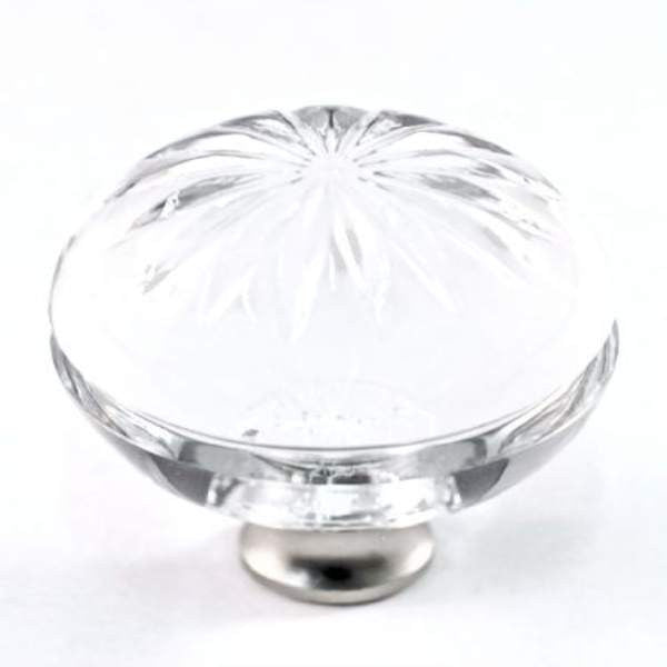 Cal Crystal M1115: 1-3/8 Round Cabinet Knob - Clear Crystal