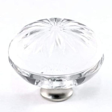 Cal Crystal M1115: 1-3/8" Round Cabinet Knob - Clear Crystal