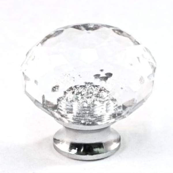 Cal Crystal M25: 1 Round Cabinet Knob - Clear Crystal