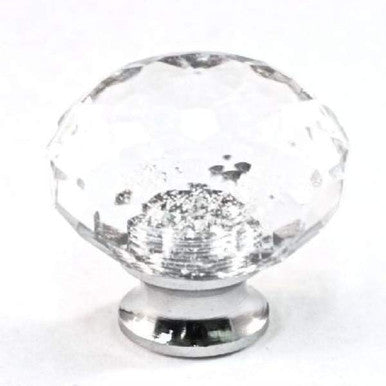 Cal Crystal M25: 1" Round Cabinet Knob - Clear Crystal