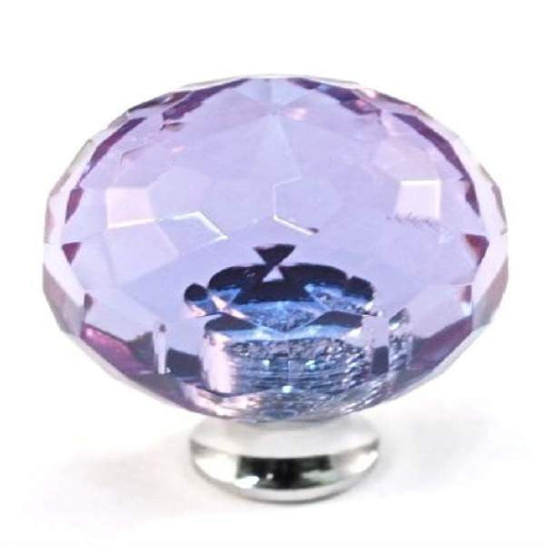 Cal Crystal M30-LAVENDER: 1-3/16 Sphere Cabinet Knob - Lavender Crystal